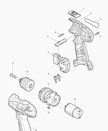 Makita 6261D spare parts