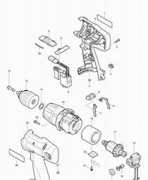 Makita 8434D spare parts