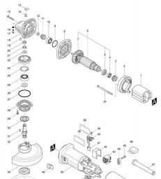 Makita 9558HNR spare parts