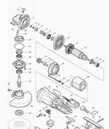 Makita 9565PCV spare parts