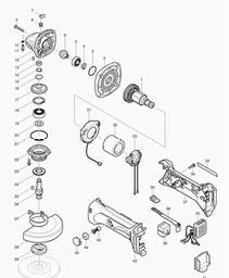 Makita BGA450 spare parts