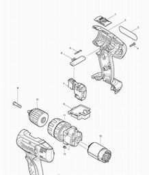 Makita BHP343 spare parts