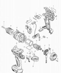 Makita BHP458 spare parts