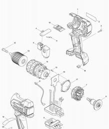 Makita BHP459 spare parts