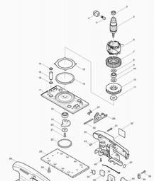 Makita BO3700 spare parts
