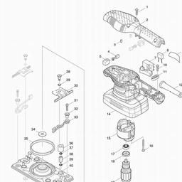 Makita BO3710 spare parts