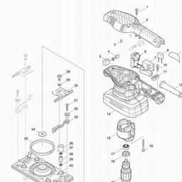 Makita BO3711 spare parts