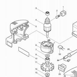 Makita BO4554 spare parts