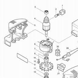 Makita BO4561 spare parts