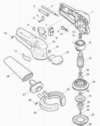 Makita BO5021 spare parts