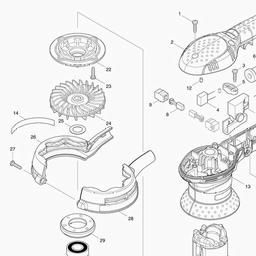 Makita BO5041 spare parts