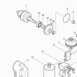 Makita DA3000D spare parts