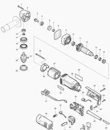 Makita DA3010F spare parts