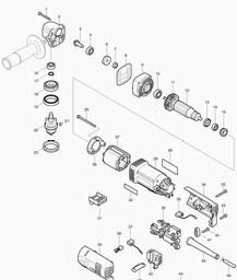Makita DA3010 spare parts