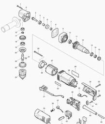 Makita DA3011F spare parts