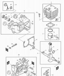 Makita DCS410 spare parts