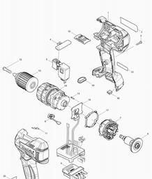 Makita DHP480 spare parts