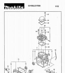 Makita G1700I spare parts