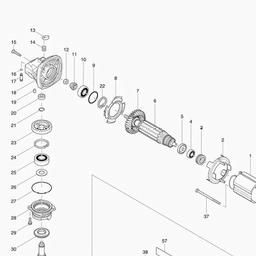 Makita GA4534 spare parts