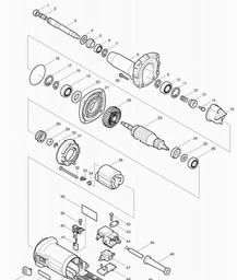 Makita GD0810C spare parts