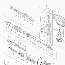Makita HR2300 spare parts
