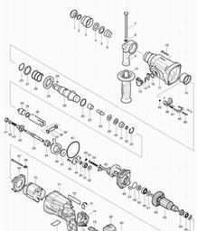 Makita HR2470 spare parts