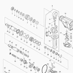 Makita HR2601 spare parts