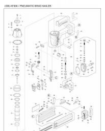 Makita AF506 spare parts