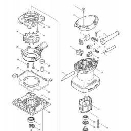Makita BO4557 spare parts