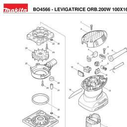 Makita BO4566 spare parts