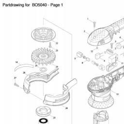 Makita BO5040 spare parts