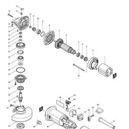 Makita DAG115S spare parts