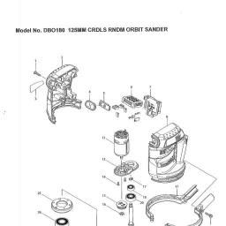 Makita DBO180 spare parts