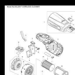 Makita DCL281F spare parts
