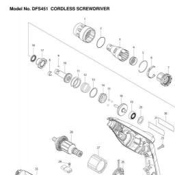 Makita DFS451 spare parts