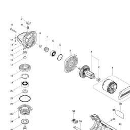 Makita DGA454 spare parts