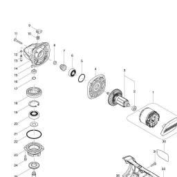 Makita DGA455 spare parts