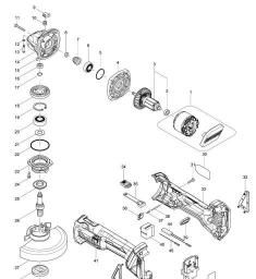 Makita DGA504RMJ spare parts