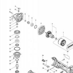 Makita DGA506 spare parts