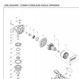 Makita DGA508 spare parts
