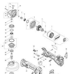Makita DGA511 spare parts