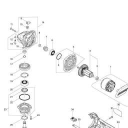 Makita DGA513 spare parts