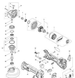 Makita DGA514 spare parts