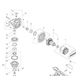 Makita DGA517 spare parts