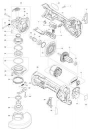 Makita DGA519 spare parts