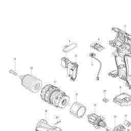 Makita DHP446 spare parts