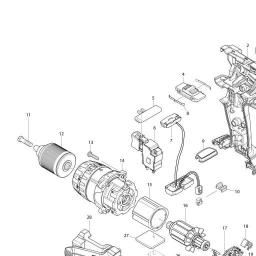 Makita DHP448 spare parts