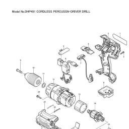 Makita DHP451ZJ spare parts