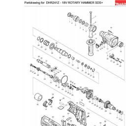Makita DHR241 spare parts