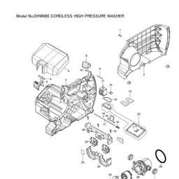 Makita DHW080ZK spare parts
